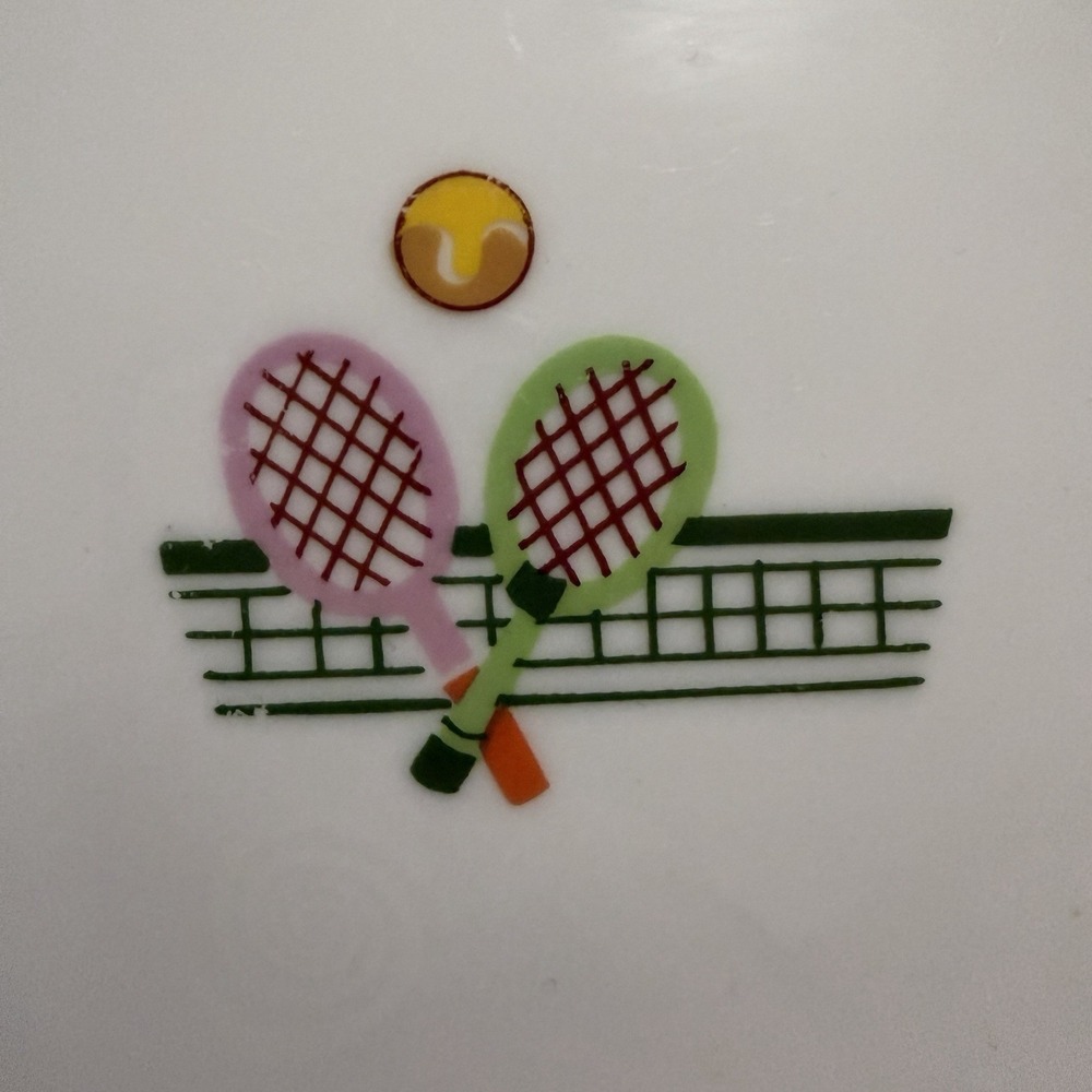 Raj Japan Tennis Racquet‎ Decorative Collectible Child's Plate Vintage Retro MCM - Picture 2 of 7